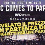 Svelato il prezzo di partenza dei biglietti e i settori per UFC Parigi 21