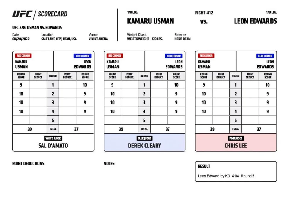 UFC 278: Usman vs Edwards 2 1